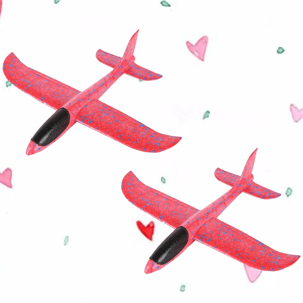 2pcs Creative Airplane Model Toys Airplane Plaything Funny Children Toy Small Gift for Boys Girls (Red)