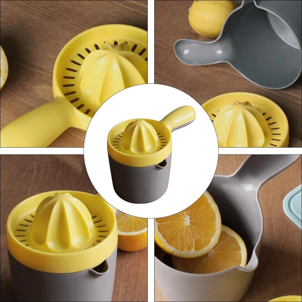 1Pc Multipurpose Manual Fruit Juicer Homemade Orange Juice Cup (Yellow Coffee)