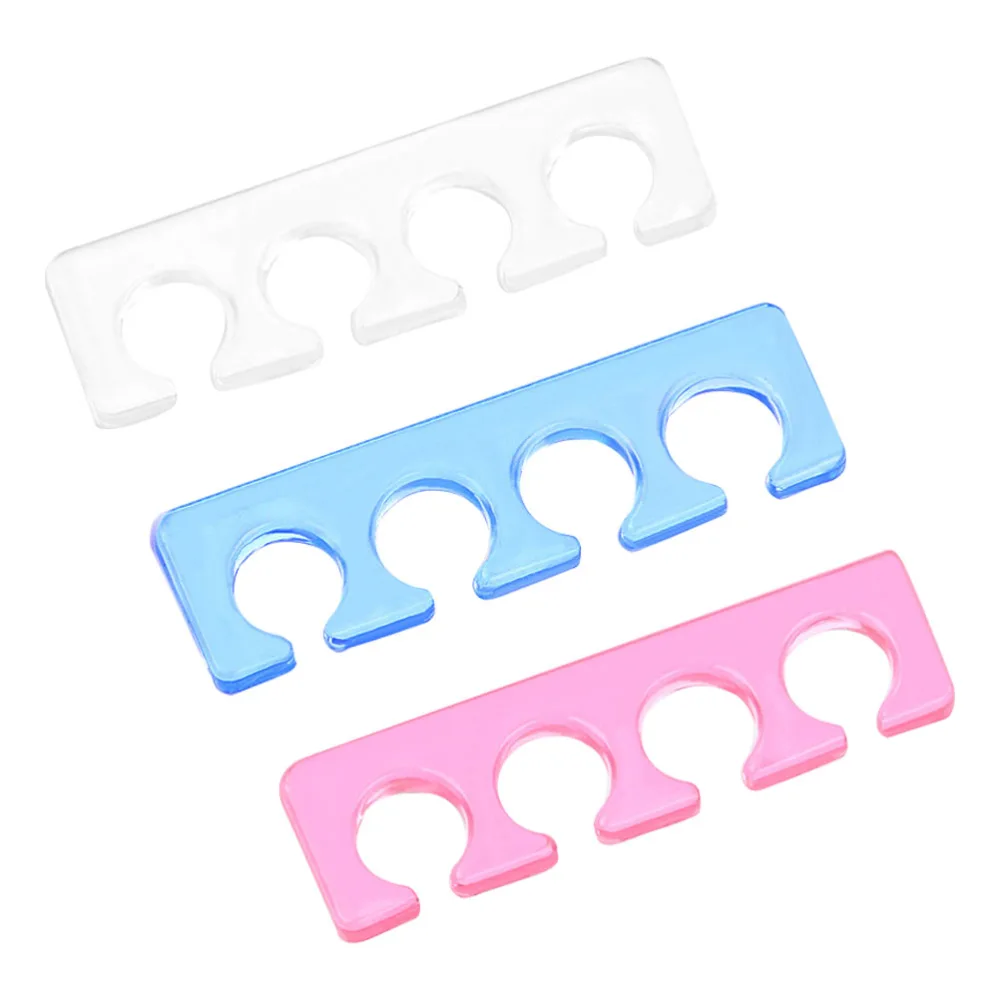 3Pcs Portable Manicure Finger Divider Silicone Nail Separator Nail Art Tools