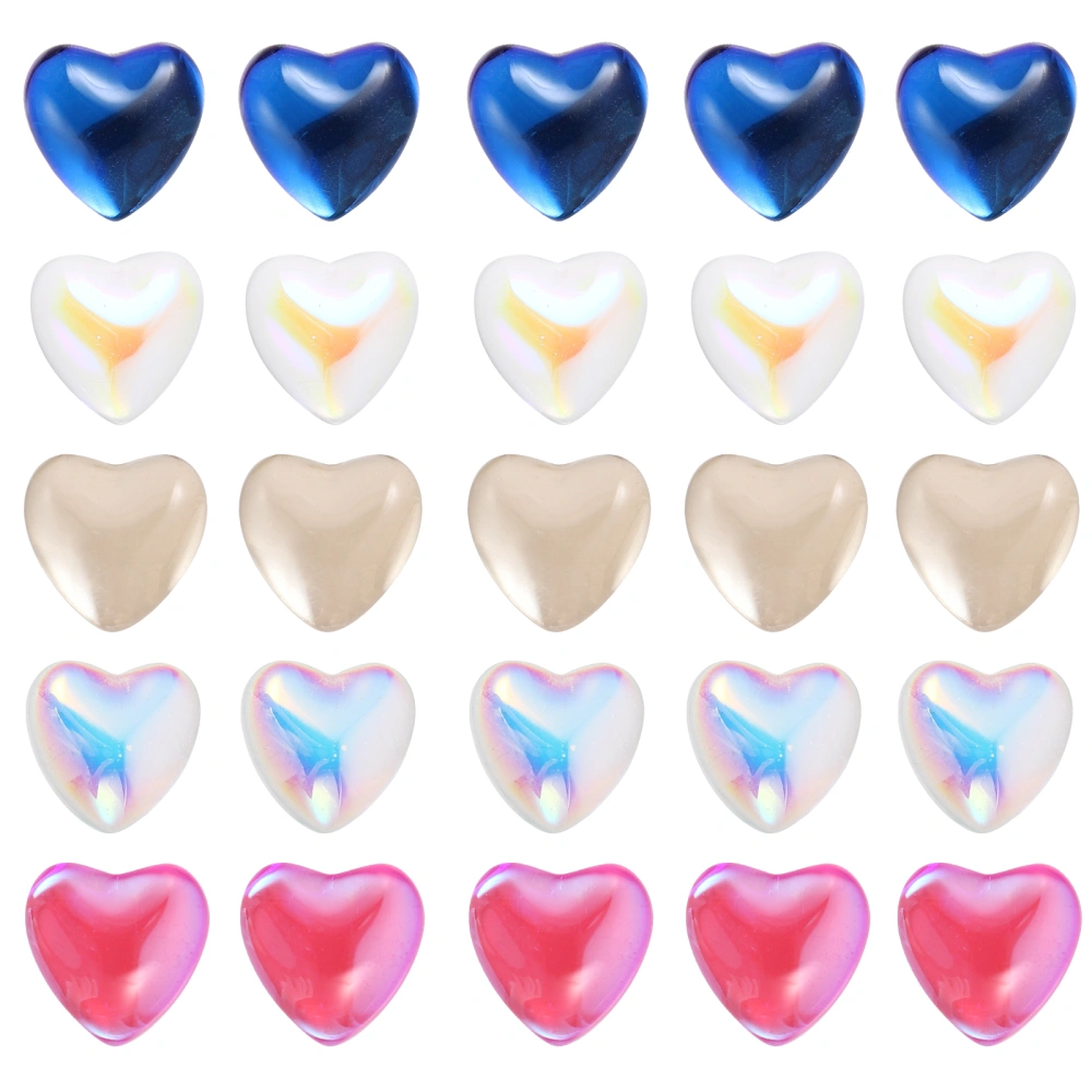 25pcs Love Heart Nail Art Decorations Nailart Supplies Charm Studs Embellishment