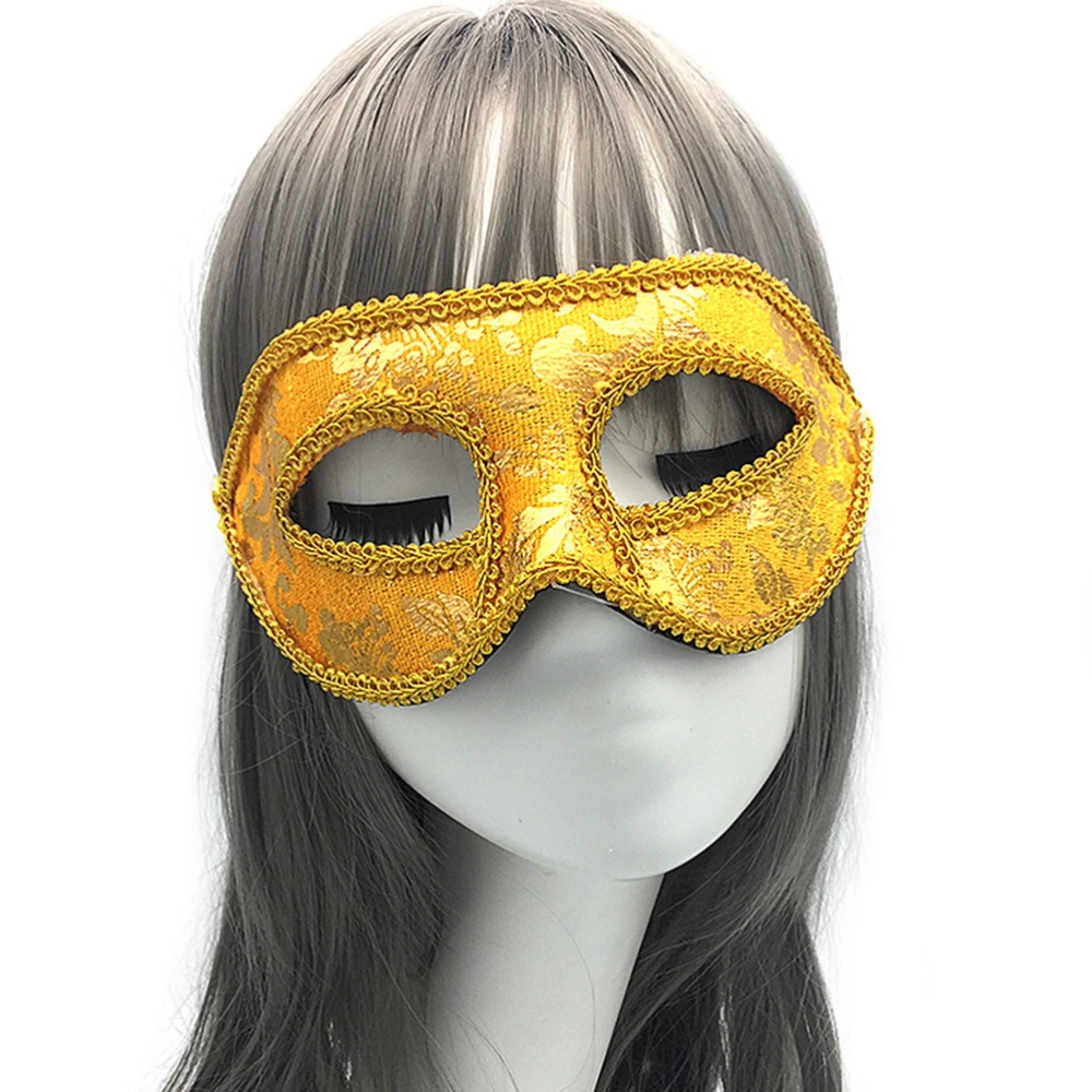 12pcs Masquerade Party Mask Printing Plastic Masquerade Half Face Mask Party Decor for Halloween Cosplay(White+Gold+Green+Purple+Black+Red, 2pcs for Each Color)