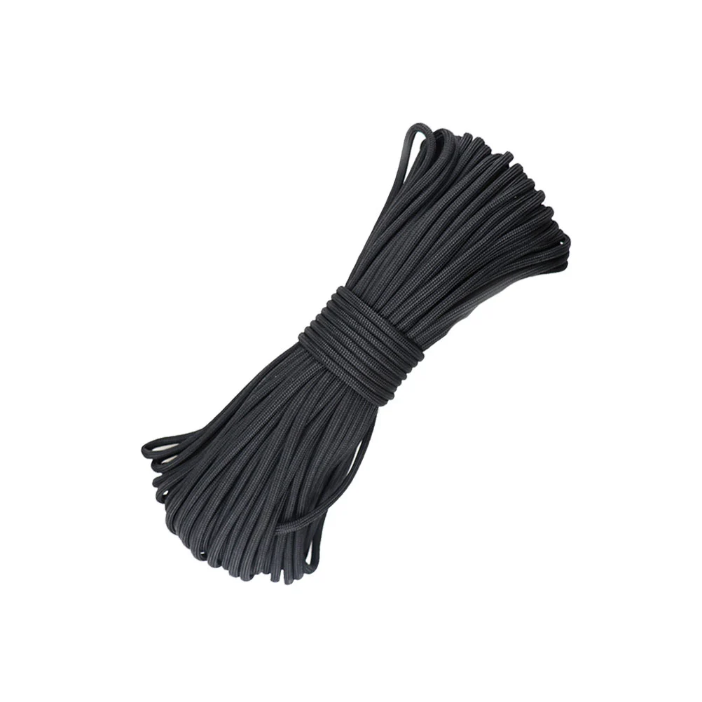 1PC Nylon Survival Paracord Seven Cores Umbrella Rope Military Parachute Cord (Black)