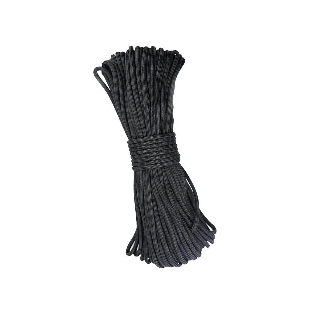 1PC Nylon Survival Paracord Seven Cores Umbrella Rope Military Parachute Cord (Black)