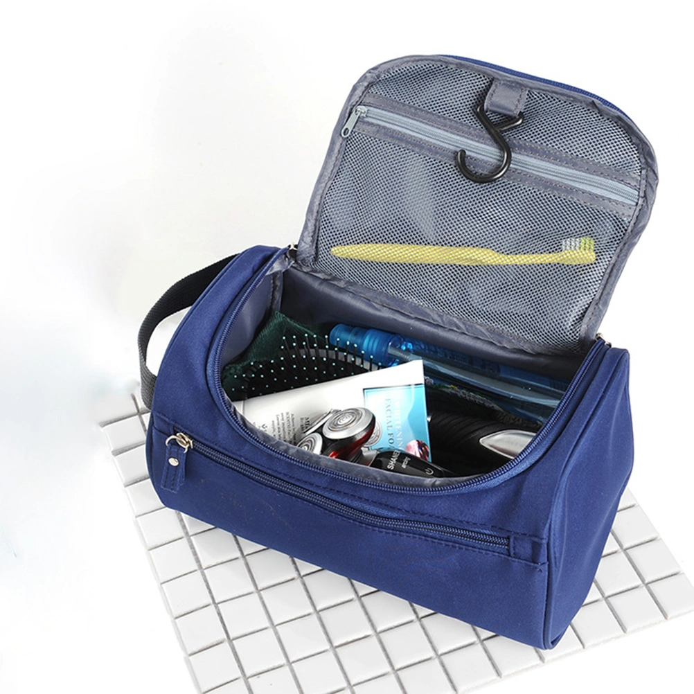 Multifunction Travel Toiletry Bag Portable Hanging Cosmetic Wash Bag Organizer Large Capacity Waterproof Storage Bag (Dark Blue)