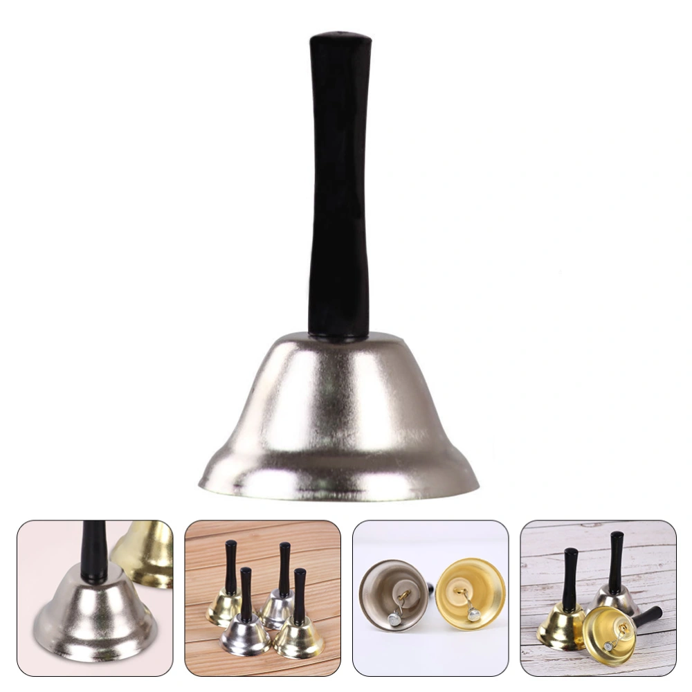 Extra Loud Hand Call Bell Wooden Handle Metal Handheld Bell Ringing Bell