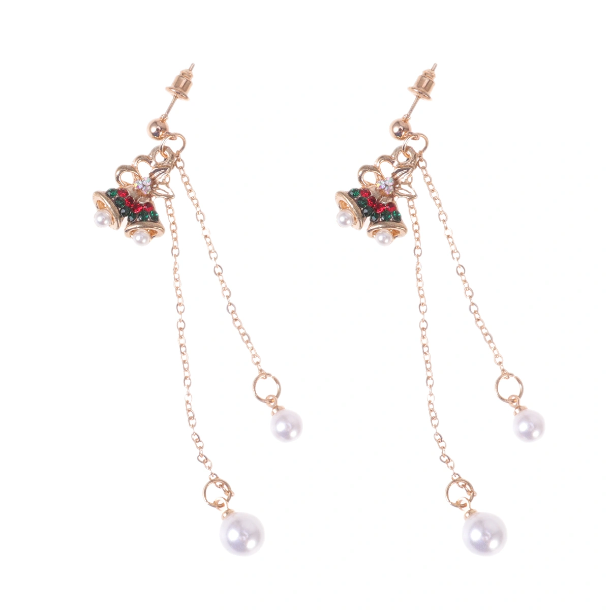 1 Pair Christmas Earrings Fashionable Ear Jewelry Christmas Themed Design Earrings Alloy Women Eardrop Style 1