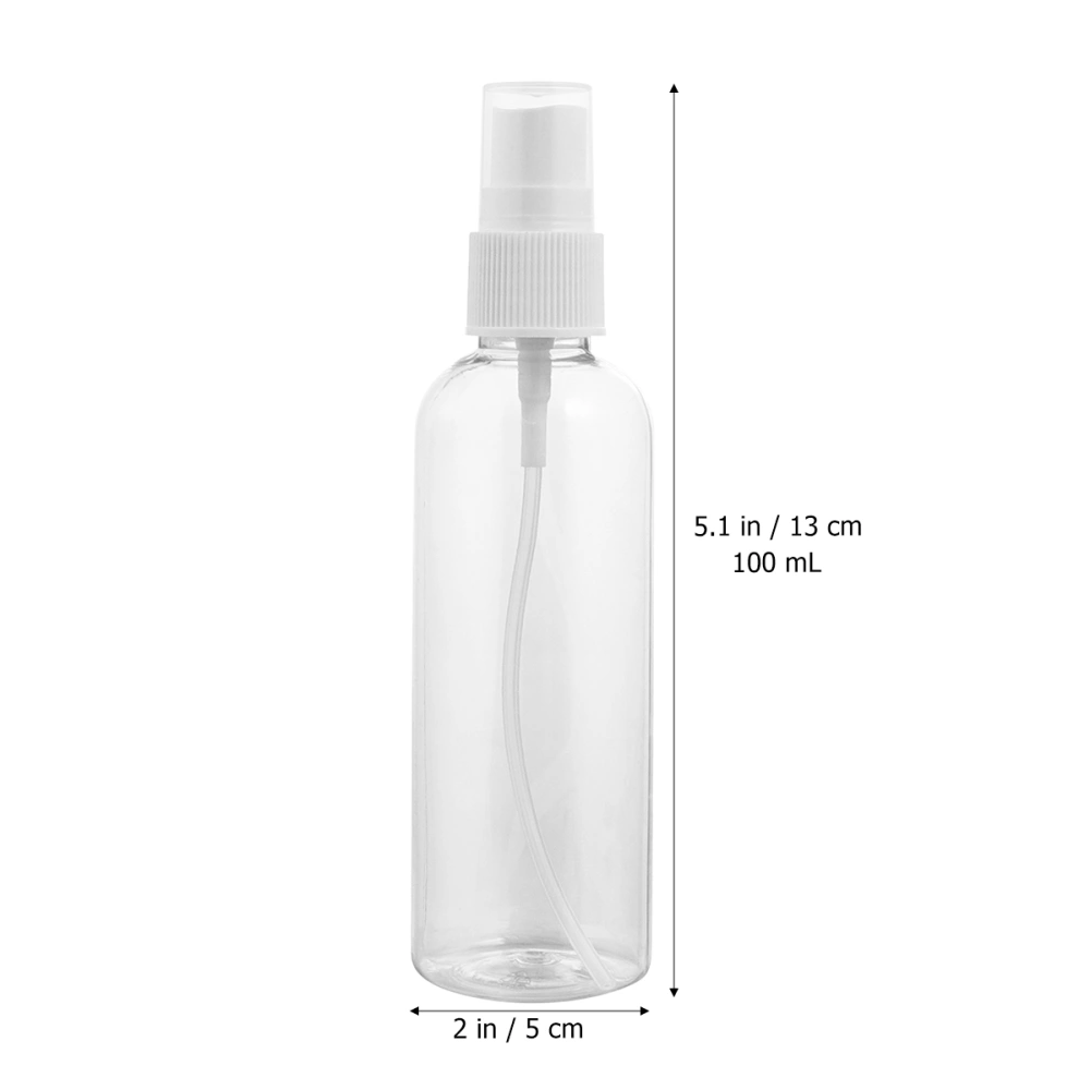 6pcs 100ml Travel Portable Cosmetic Liquid Dispensing Spray Bottle Refillable Subpackaging Bottle Fine Mist Sprayer Set