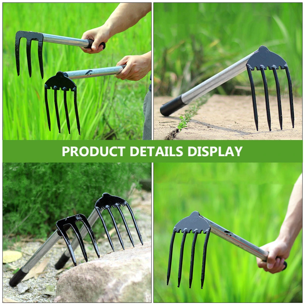 2Pcs Garden Rakes Soil Loosening Tools Gardening Hand Tools Earthnut Digging Rakes