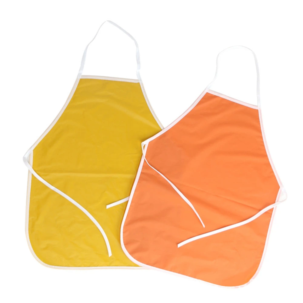 8pcs Waterproof Children Smock Creative Kids Non-sleeved Apron Practical Painting Clothes for Home School (Assorted Color)