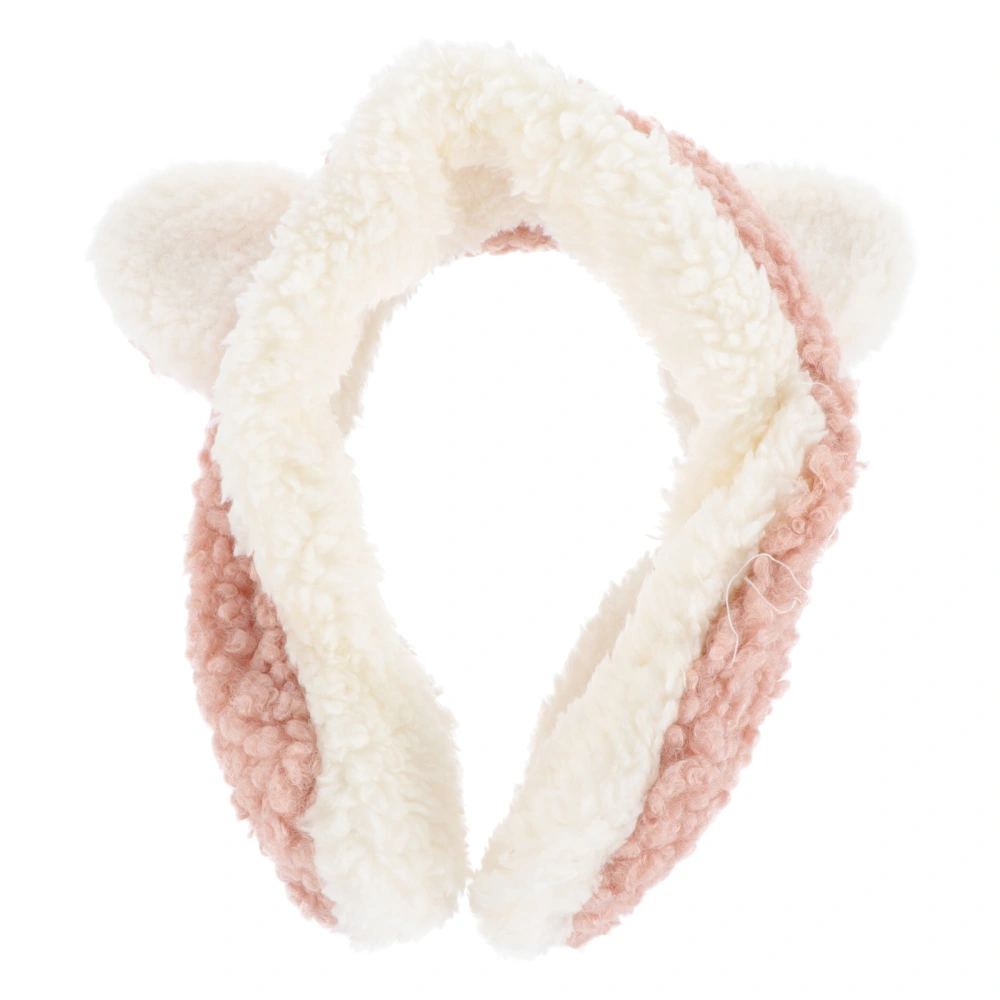 Wide-Brimmed Plush Headband Decorative Warm Earmuff Winter Ear Protector