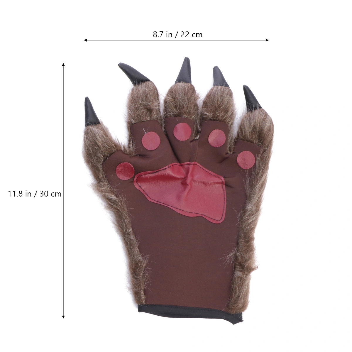 1 Pair Bear Claw Gloves Halloween Plush Gloves Warm Winter Gloves Halloween Prop
