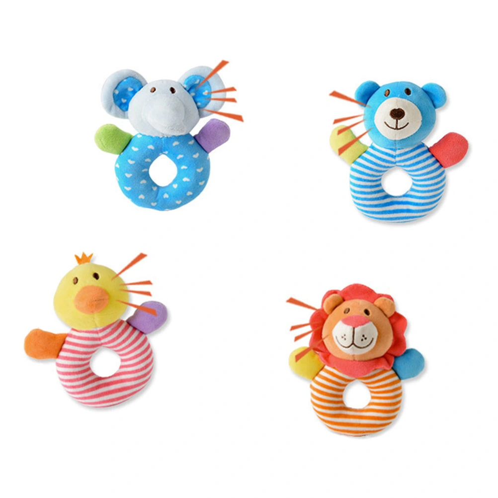 Baby Plush Animal Hand Grip Rattles Toys Stuffed Doll Developmental Toys for Infants Toddlers Newborn (Chick)