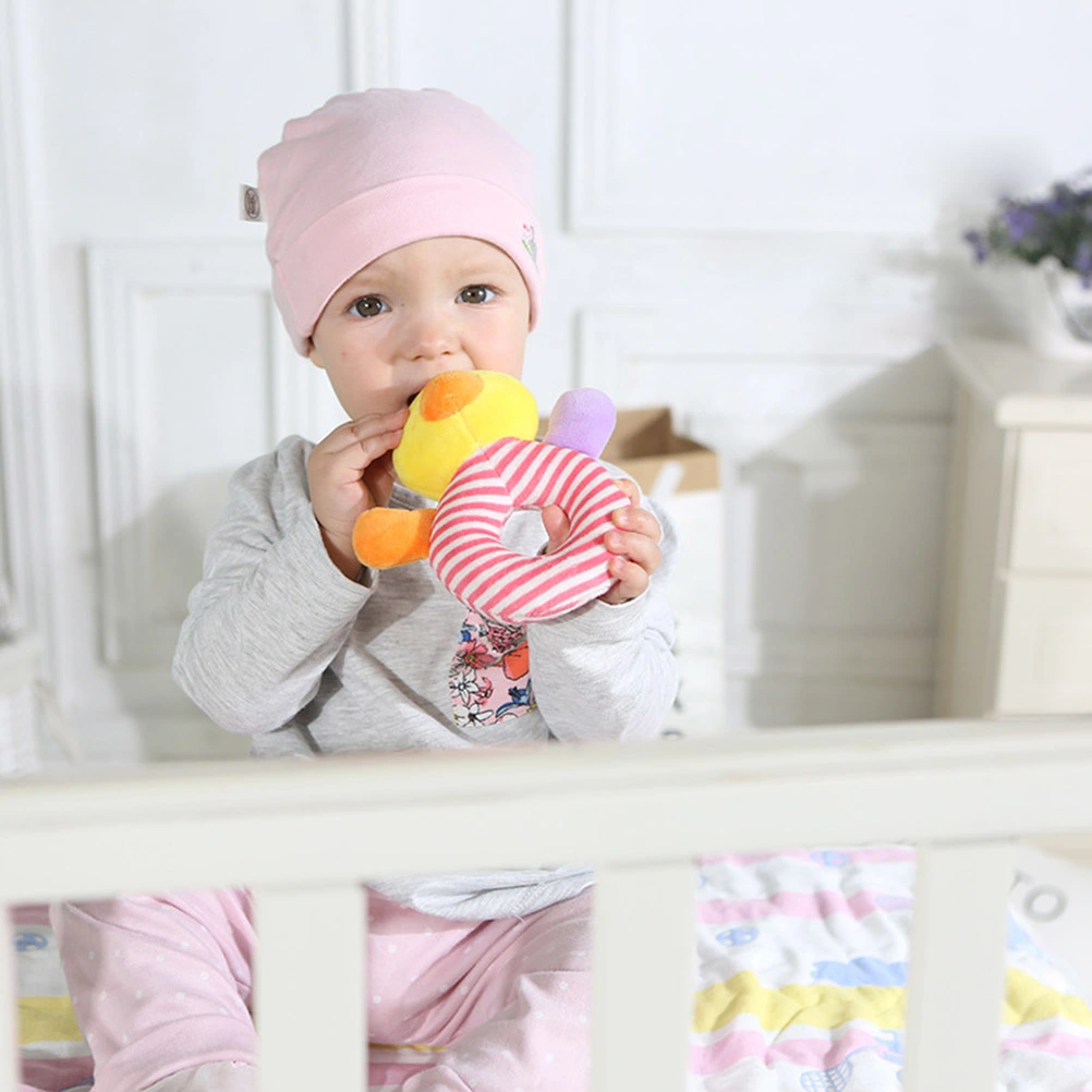 Baby Plush Animal Hand Grip Rattles Toys Stuffed Doll Developmental Toys for Infants Toddlers Newborn (Chick)