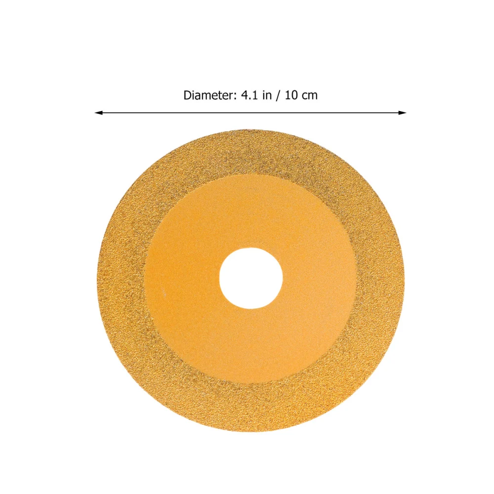 100mm Cut Off Wheel Cutting Discs Cutting Glass Plate Jade Cutter Grinding Plate for Soldering Glass Home (Golden)