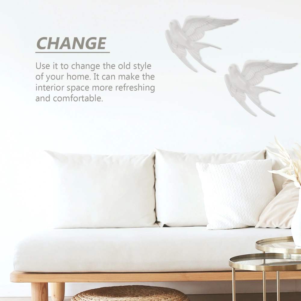 Creative Swallow Shape Wall Decor Three-dimensional Bird Statue Wall Hanging Decor