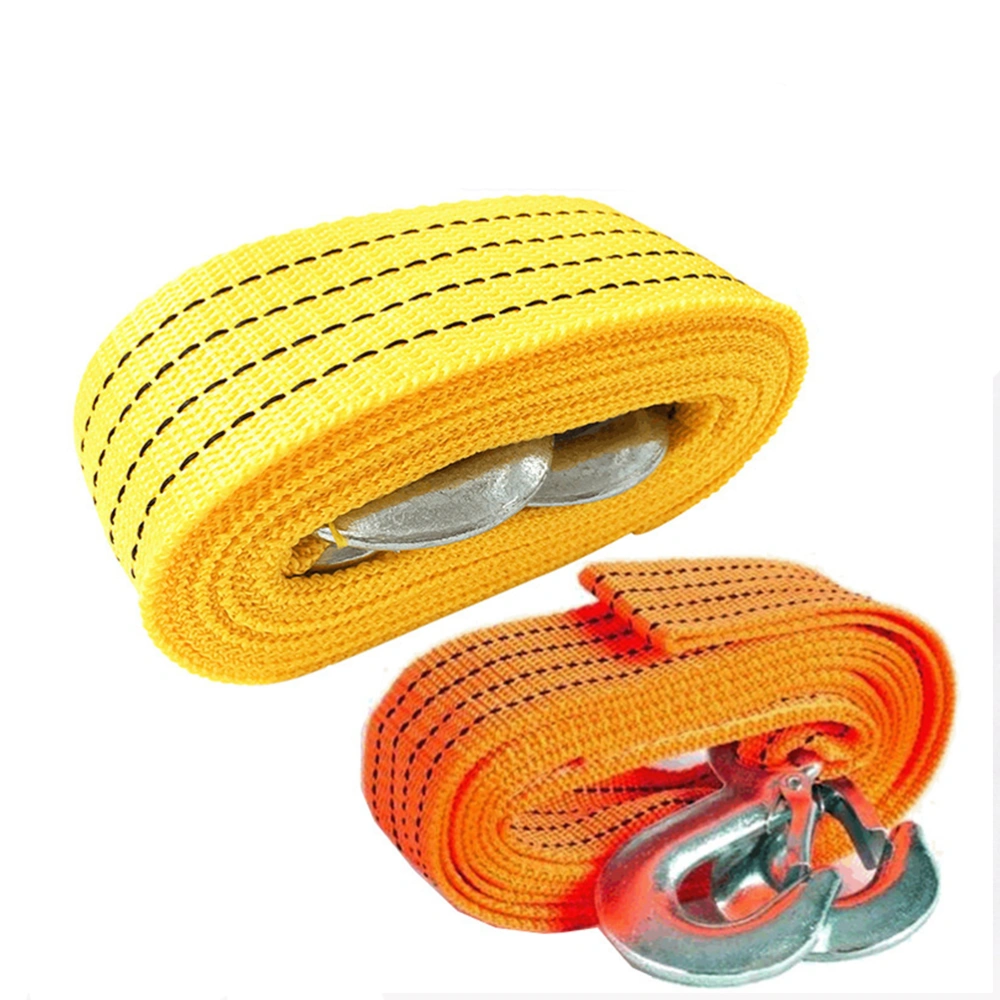 1 Set 5m 5Ton Car Trailer Rope Practical Durable Outdoor Emergency Kit Nylon Tow Rope Double Thicken Car Trailer with Random Color Glove