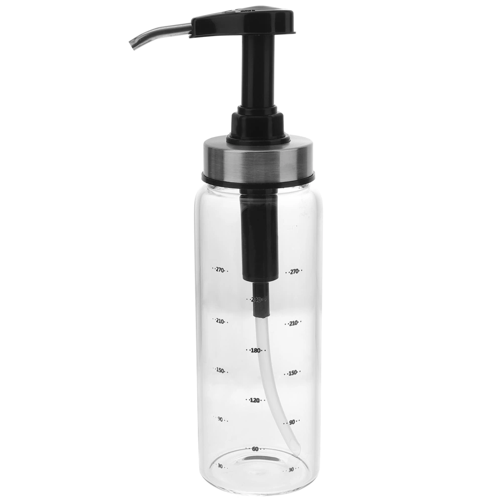 300ml Home Kitchen Sauce Press Bottle Safe Restaurant Salad Sauce Ketchup Storage Container (Black)