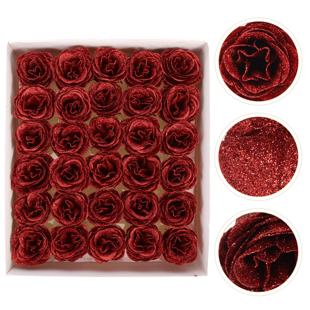 1 box of Artificial Rose Flowers Preserved Roses DIY Wedding Bouquet Rose Decor