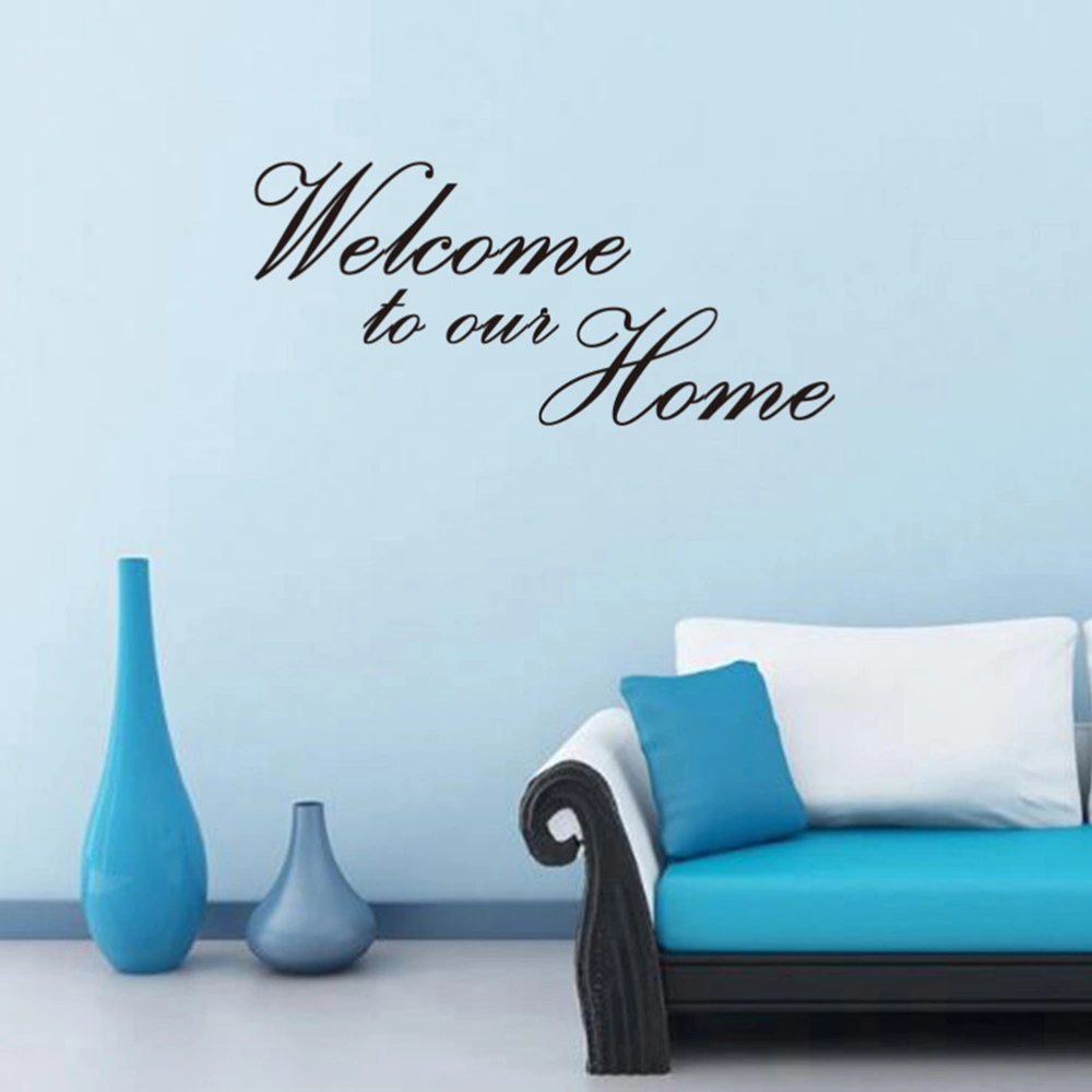 DIY Welcome Removable Wall Decals Adhesive Wall Stickers Mural Art Home Decoration