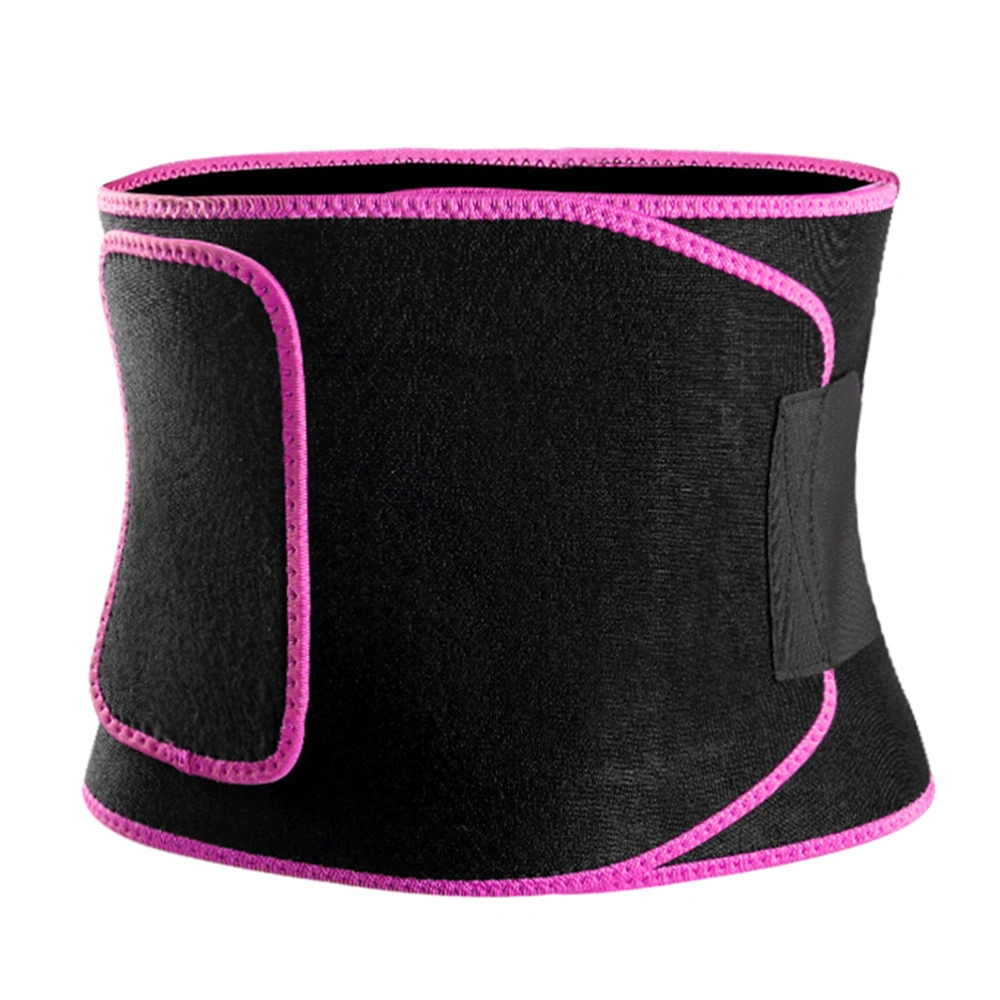 Breathable Sports Waist Supporter Fitness Adjustable Belt Elastic Lumbar Brace Belt Strap (S, Pink, with Mercerized Cloth, Neoprene, Mobile Phone Bag)