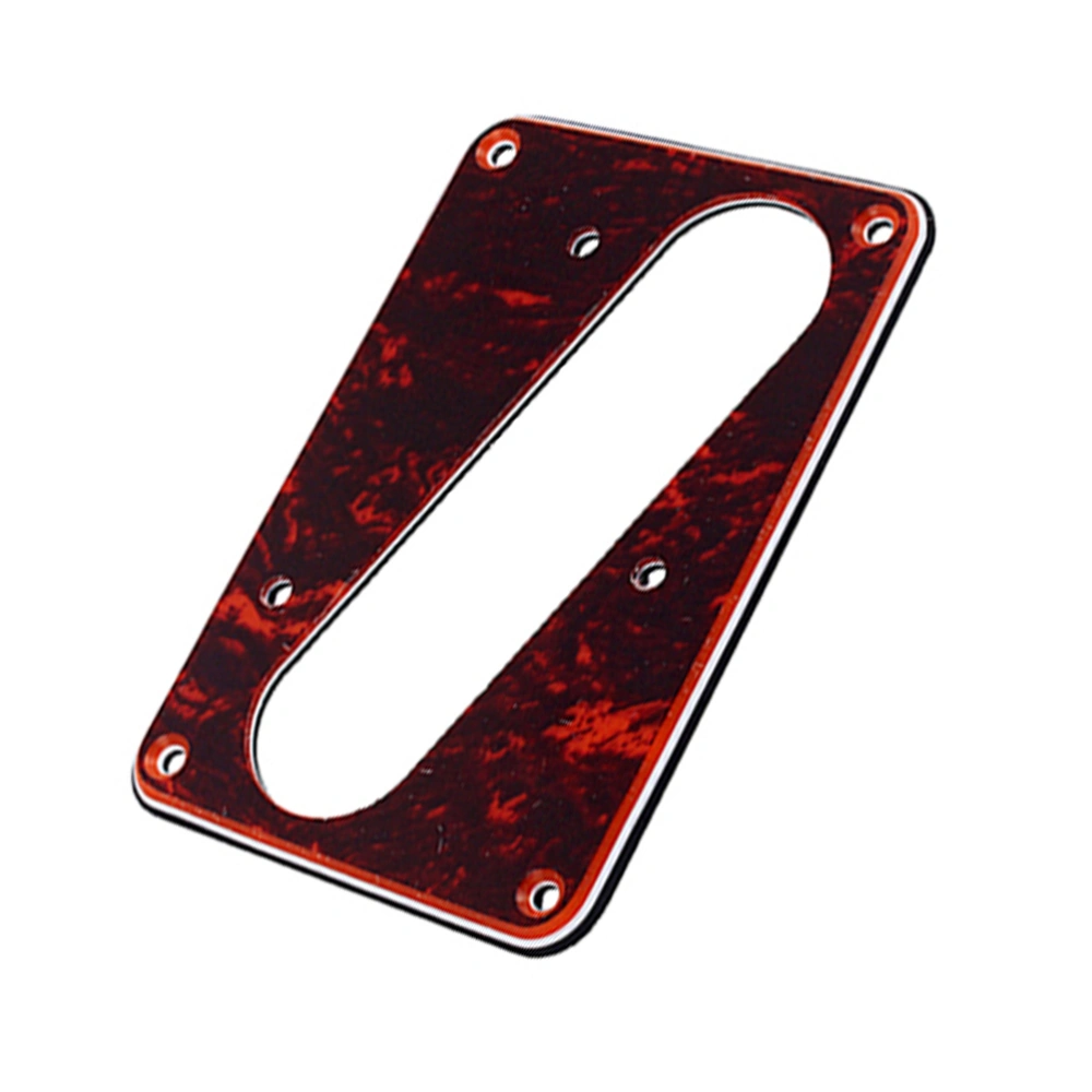 Single Layer Guitar Pickup Cover Flat Base Humbucker Frame Mounting Ring for Bridge (Dark Red)