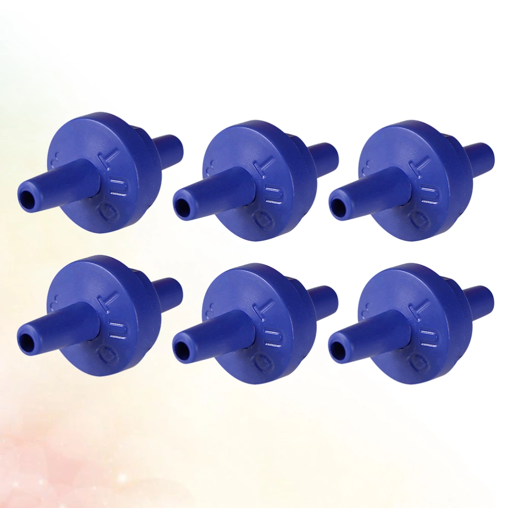 15Pcs Aquarium Air Pump Check Valves Plastic One Way Non-Return Check Air Pump Accessories for Fish Tank (Blue)