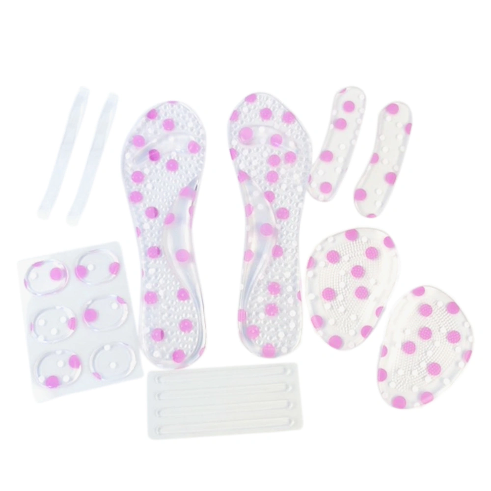 1 Set of Flexible Silicone Gel Pads Insoles Antibacterial Non Pain Relieve Spur Cushion Plantar Fasciitis Remission Foot Care Protector