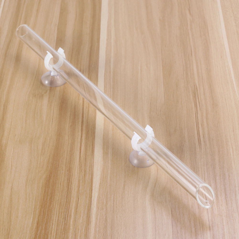 Transparent Acrylic Feeder Tube Shrimp Fish Feeding Dish Feed Food Tray Assembled Shrimp Tray for Fish Tank Aquarium Prevent Food Spilling Aquarium Contamination (Tube Diameter * Length: 2cm * 37cm)