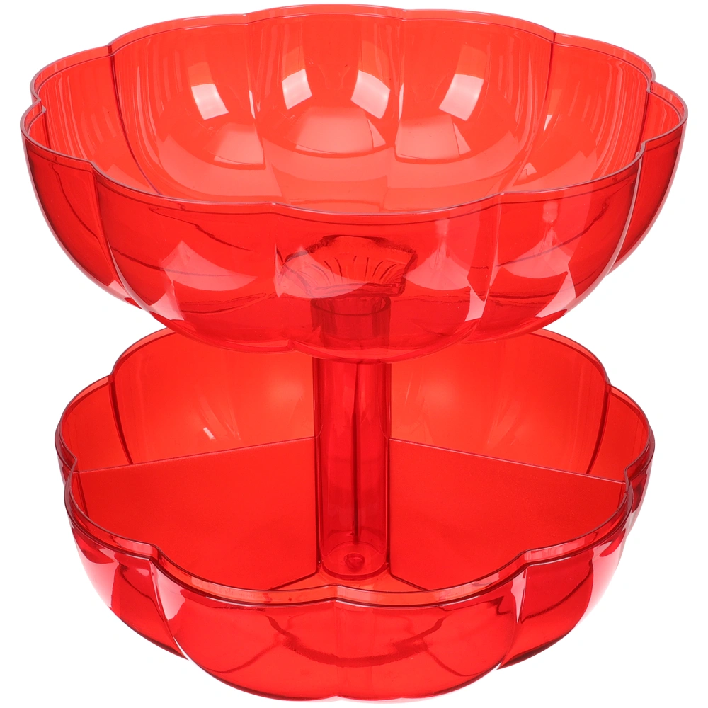 Red Fruit Tray  Pumpkin Party Plate Box Creative Dry Fruit Tray With Cover