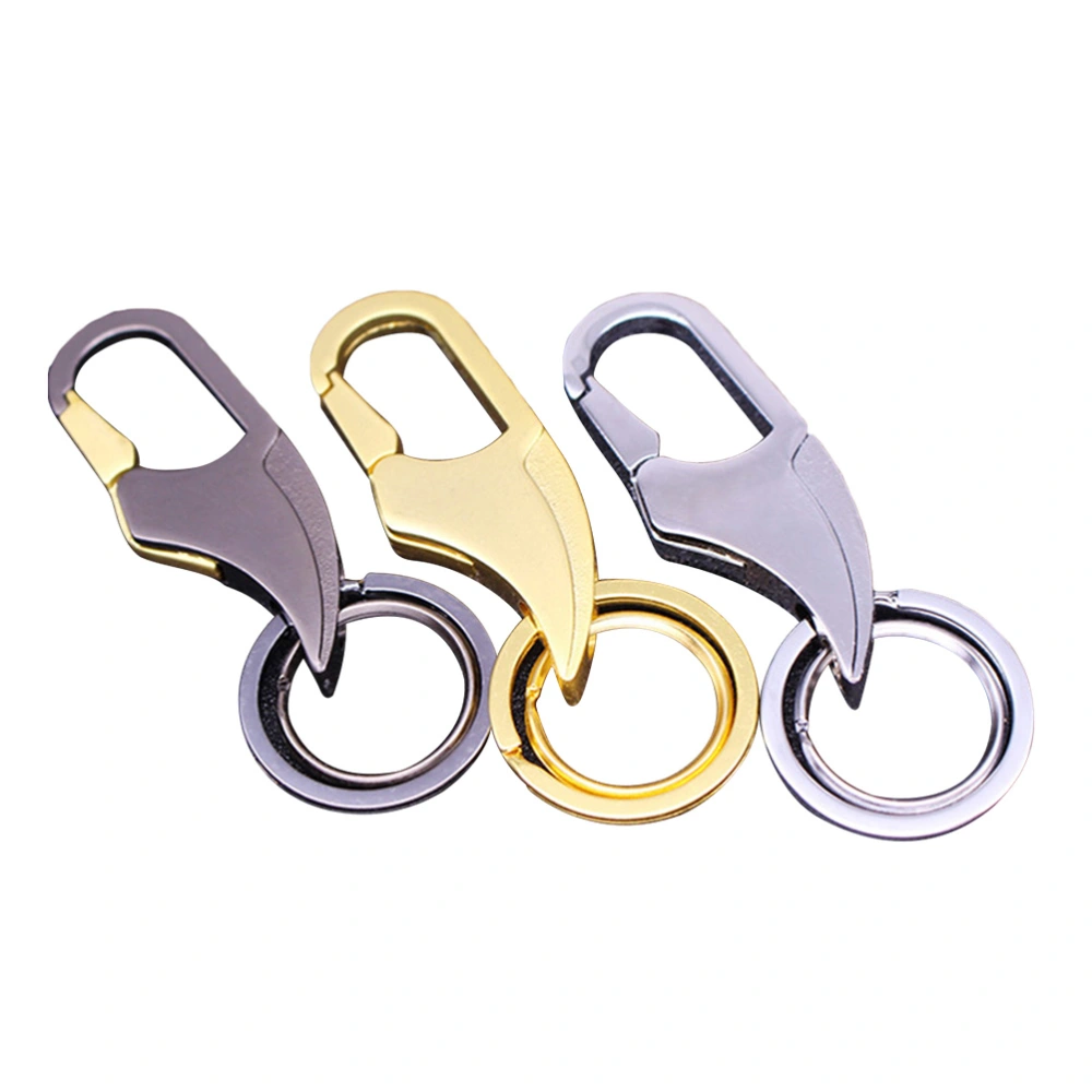 3pcs Car Key Keyring Metal Carabiner Keychain Key Holder Organizer Gift for Men