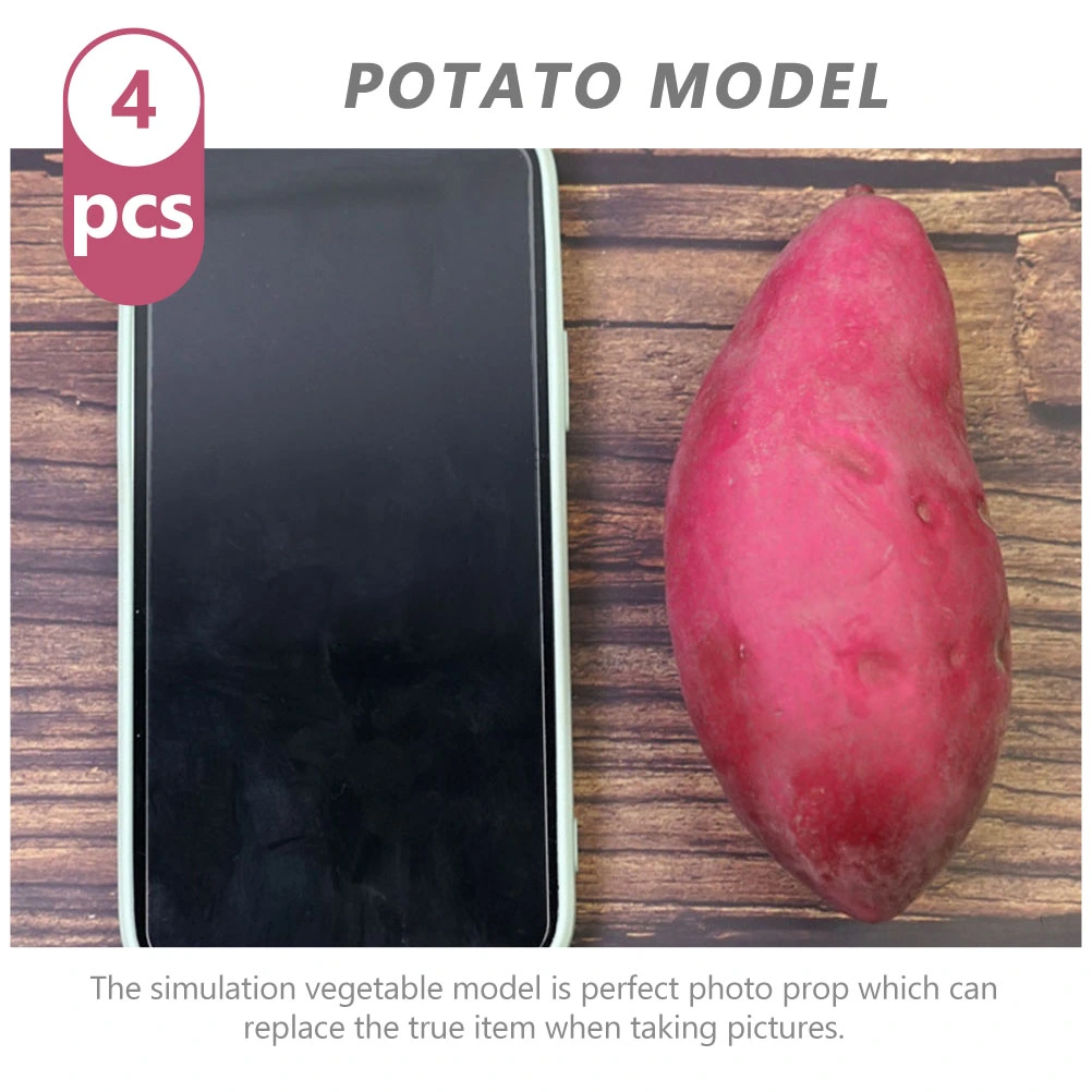 4Pcs Artificial Lifelike Sweet Potato Foams Sweet Potato Decorations Shooting Props