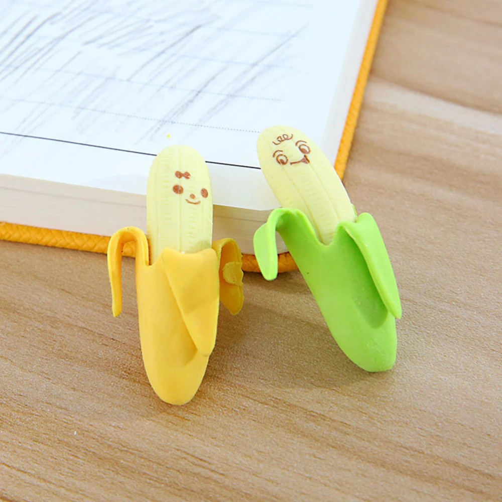 20pcs Funny Novelty Banana Pencil Eraser Rubber Stationery Kid Gift Toy