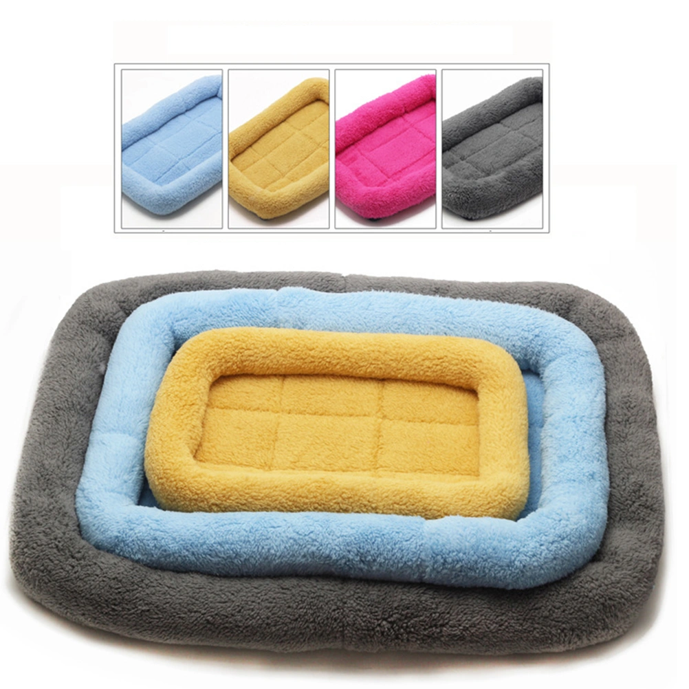 Plush Cloth Pet Dog Puppy Cat Bed Autumn Winter House Nest Size S (Grey)
