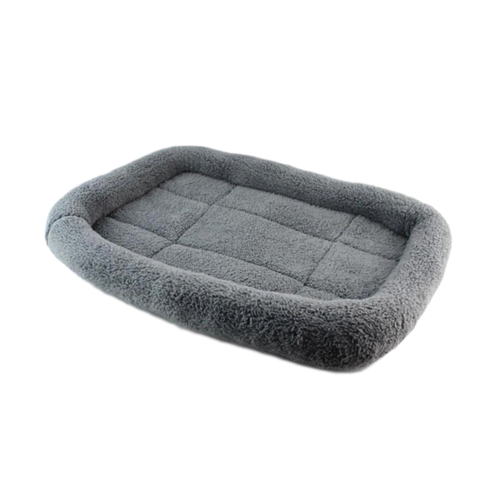 Plush Cloth Pet Dog Puppy Cat Bed Autumn Winter House Nest Size S (Grey)