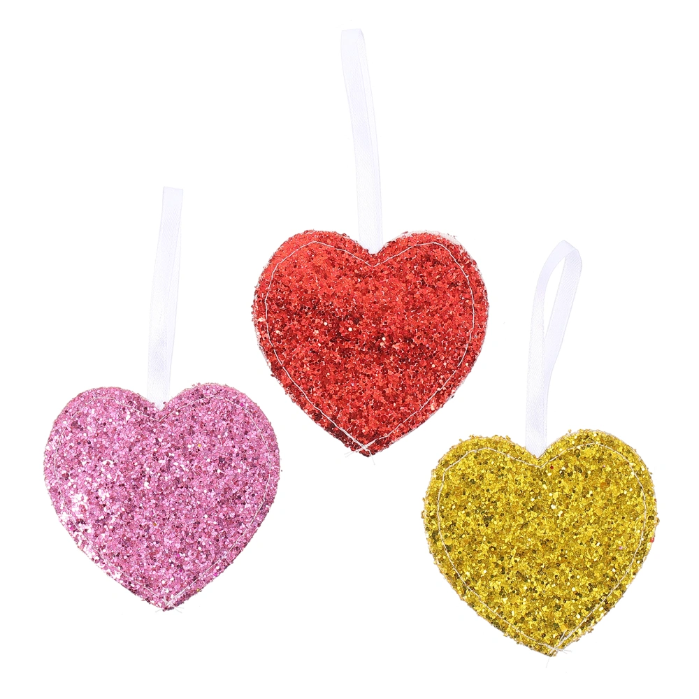 30Pcs Lovely Heart-shaped Hanging Ornaments Valentine's Day Heart-shaped Pendants