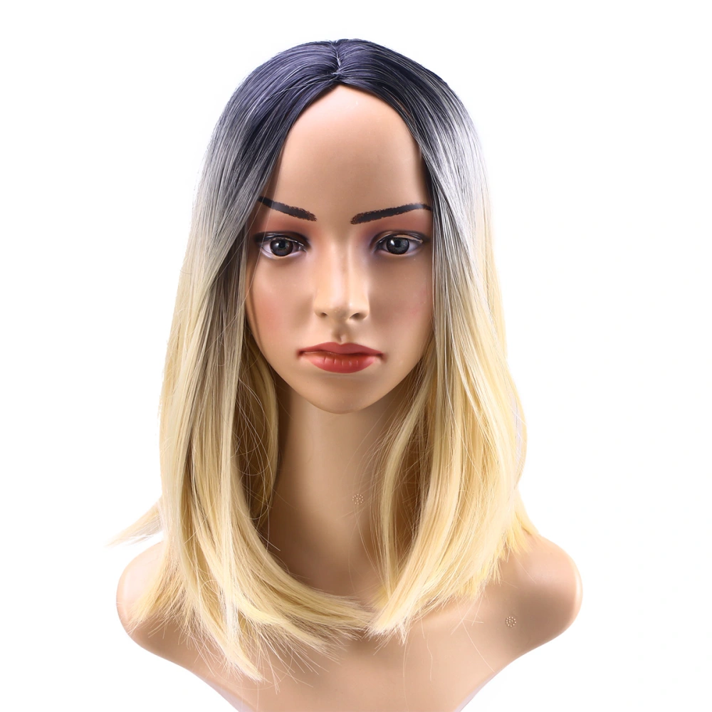 Womens Bob Wig Gradient Color Cosplay Synthetic Hair Wig Short Wigs Lace High Temperature Bob Hair Piece (3507)