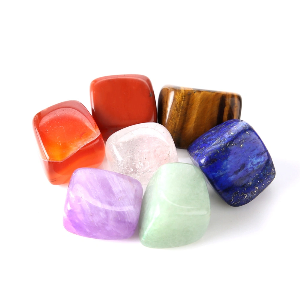 Healing Crystals 7 Chakra Gemstone and Worry Stones for Grounding Balancing Soothing Meditation Reiki