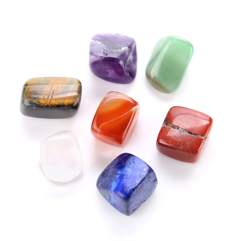 Healing Crystals 7 Chakra Gemstone and Worry Stones for Grounding Balancing Soothing Meditation Reiki