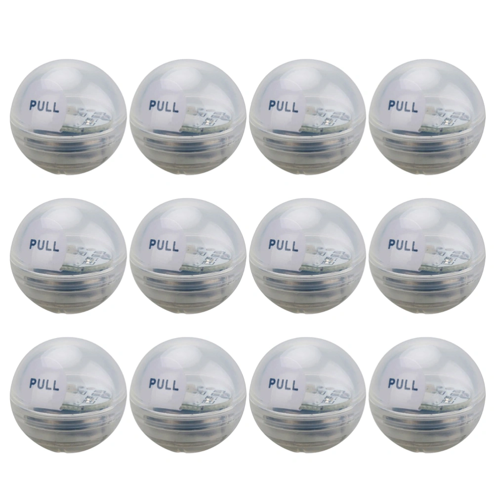 12PCS LED Floating Light Ball Globe Lights Pool Lamp for Decoration Use(Warm White)