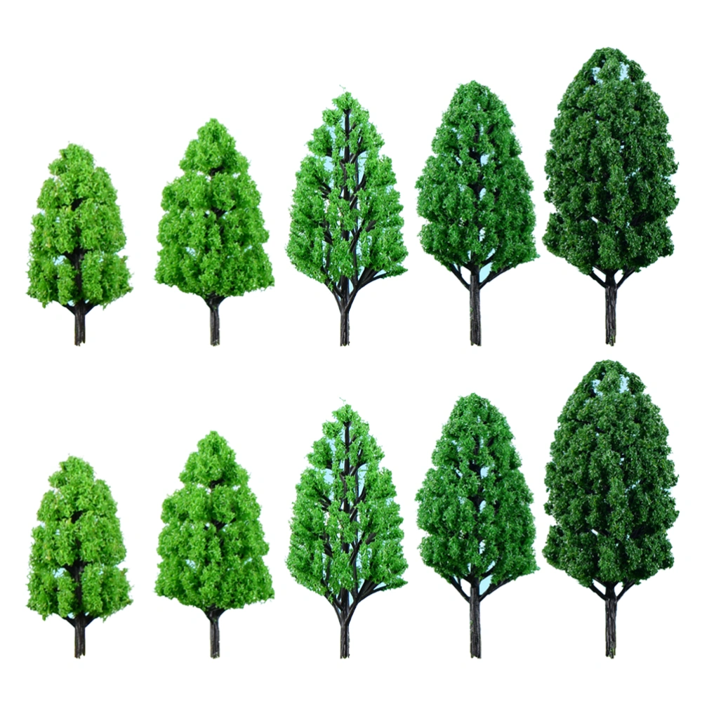 10pcs Life-like Landscape Model Trees Simulation Scenery Model Tree Adornment DIY Landscape Ornament for Home Indoor