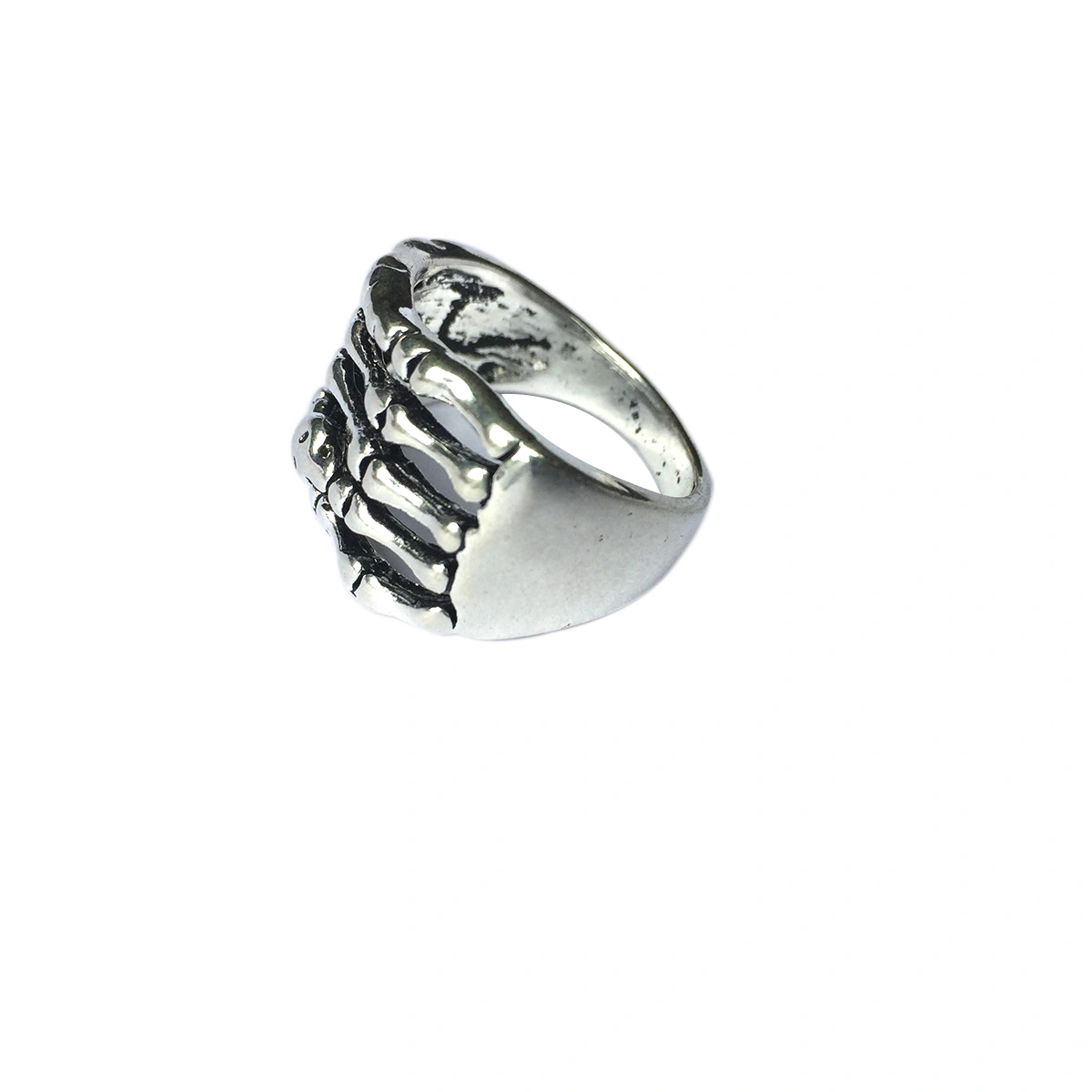 Mens Skeleton Skull Punk Ring Vintage Zinc Alloy Antique Silver Retro Finger Rings 20#