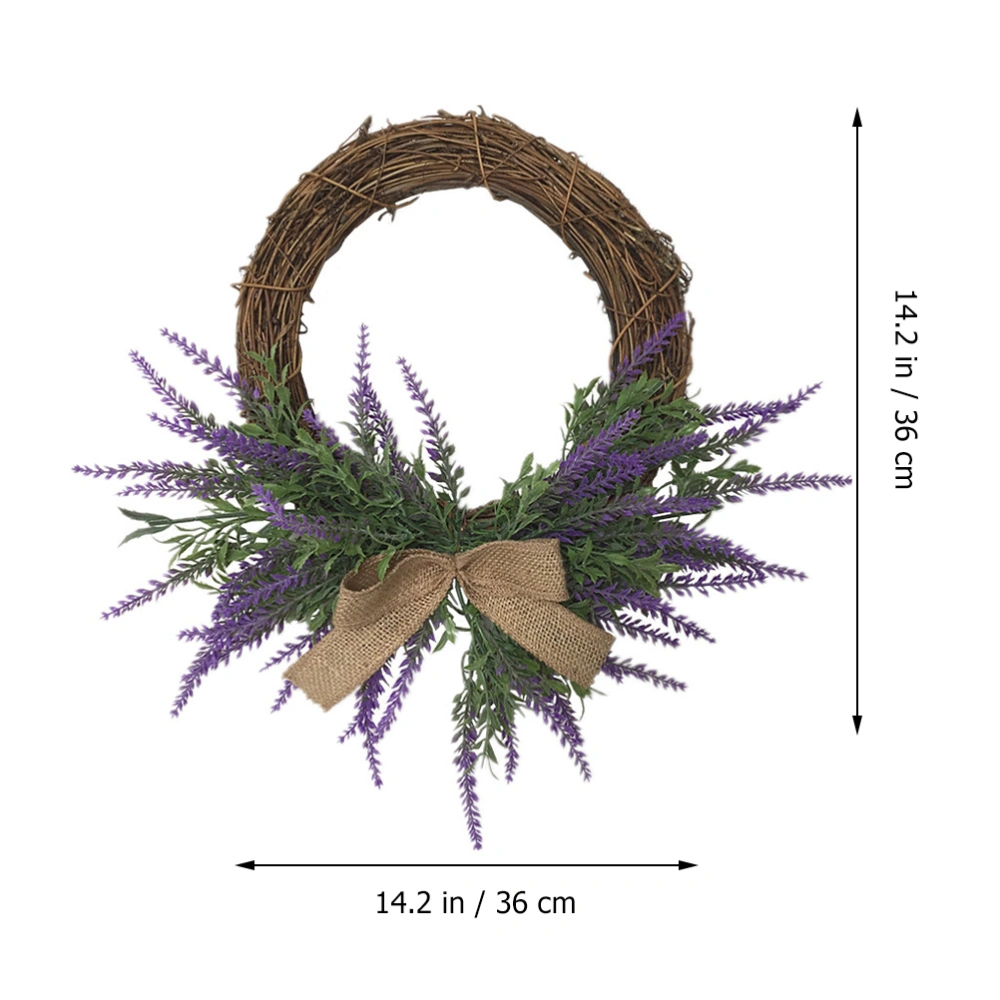 Artificial Lavender Wreath Pastoral Style Garland Door Hanging Garland Decor