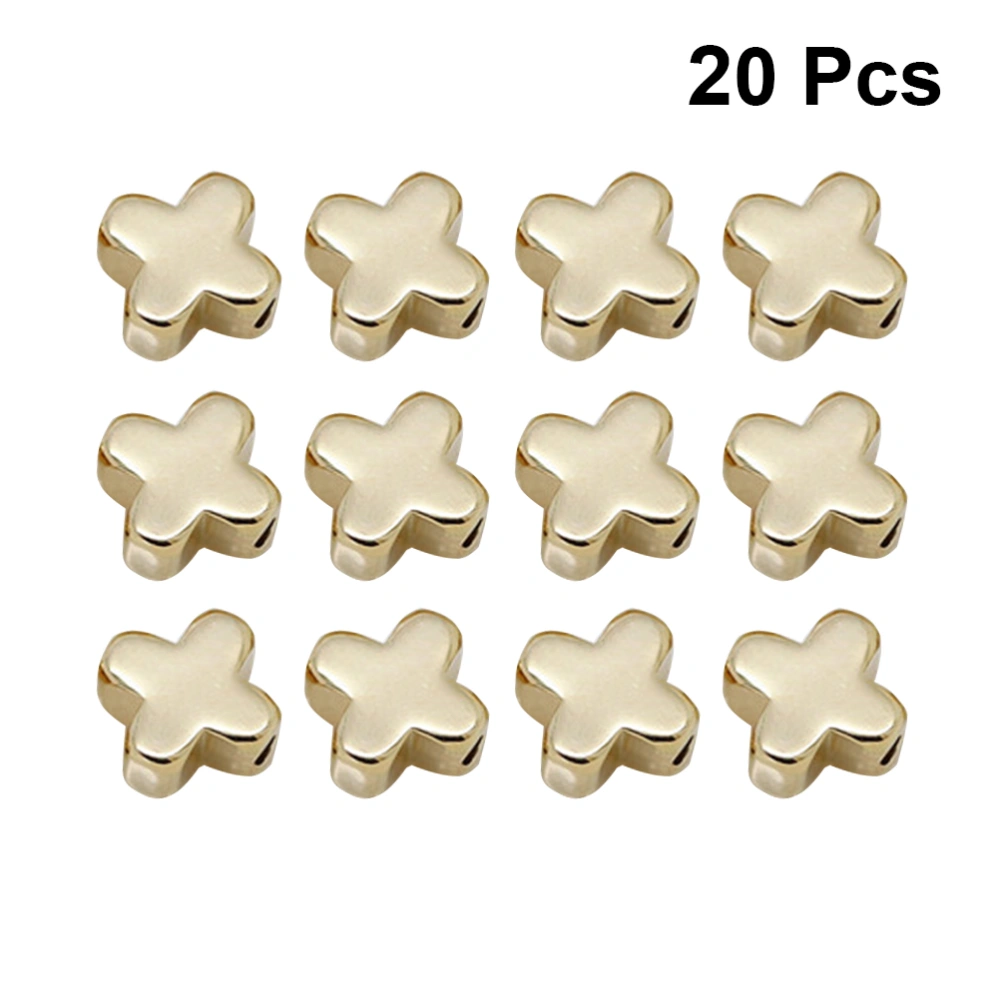 20pcs Handmade Jewelry Beads Cross Design Beads DIY Bracelets Neck Chain Accessories for Women Girls Kids