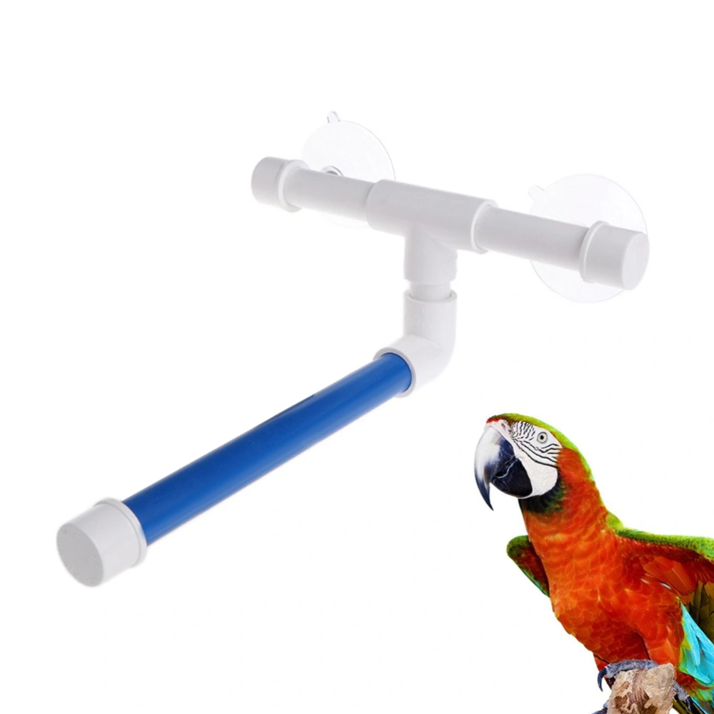 Portable Bird Parrot Perches Suction Cup Shower Perch Stand Window Shower Bath Wall Paw Grinding Stand Toy