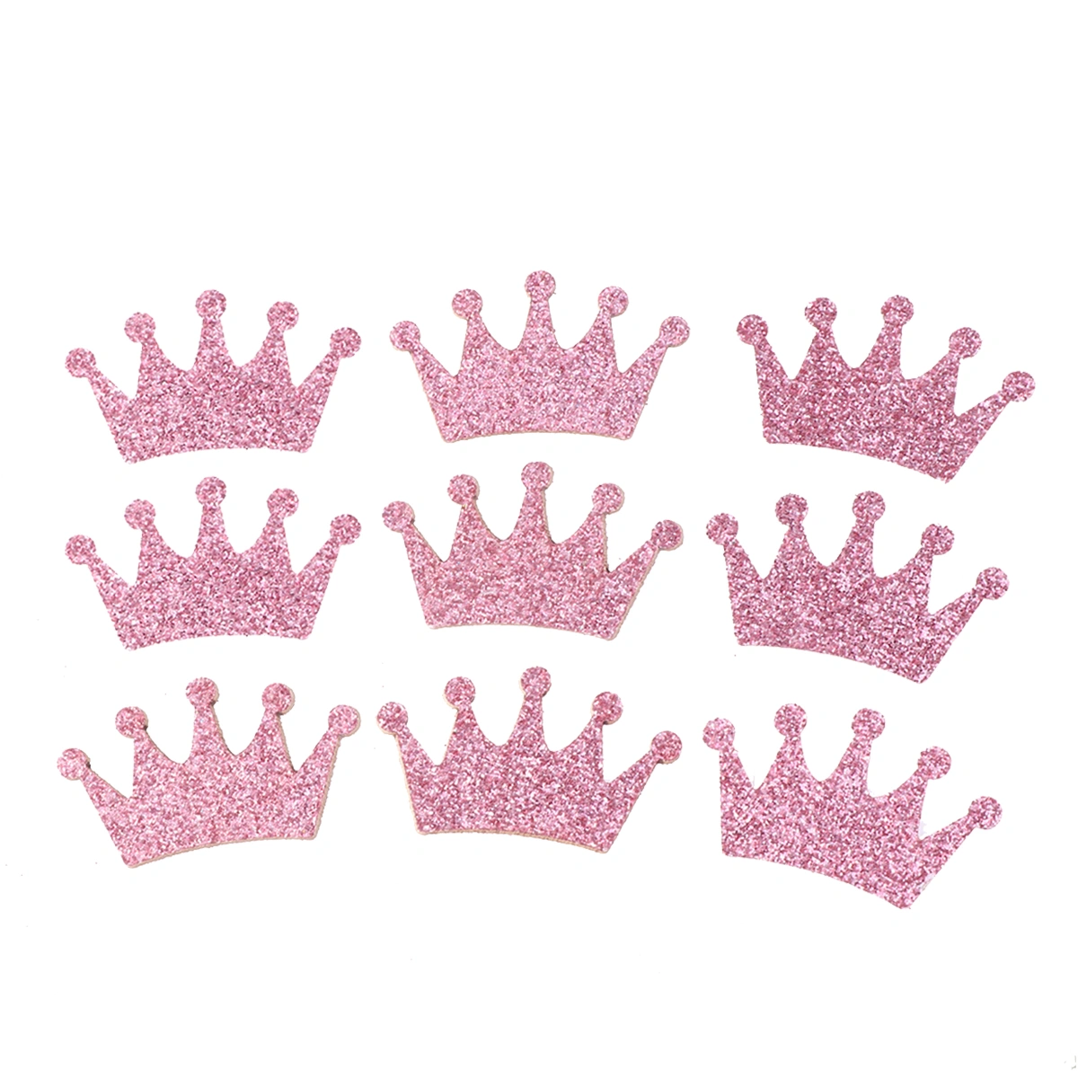 100Pcs Double Sided Super Flash Crown Shape Confetti Scattering Supplies Table Decor for Wedding Party Birthday Festival (Rose Gold)