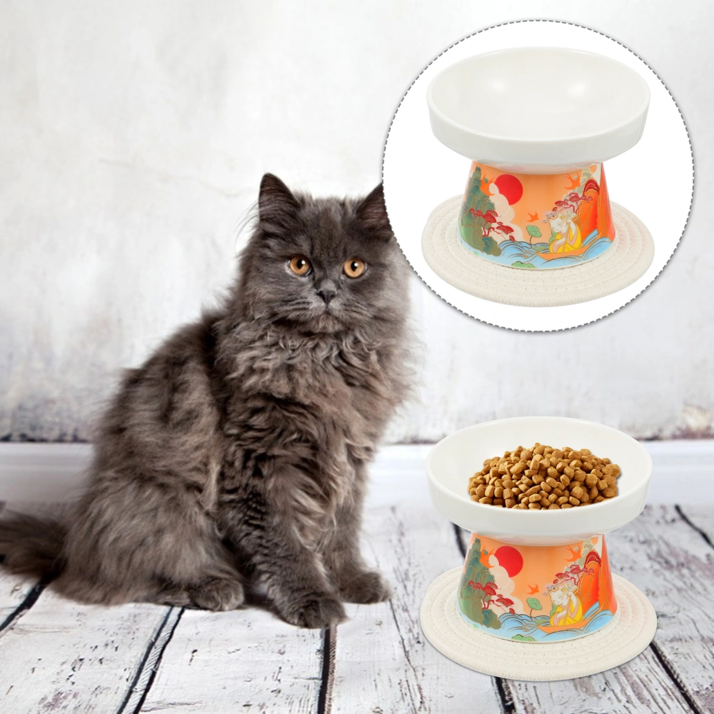 Neck Protection Pet Feeding Bowl Ceramic Food Bowl Dog Cat Food Container