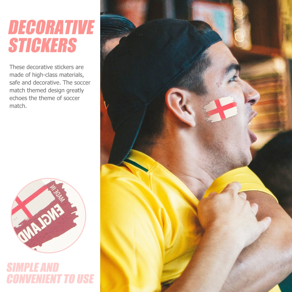 2 Sheets of Decorative Fake Tattoos Sports Body Stickers Delicate Tattoos Stickers Face Accessory