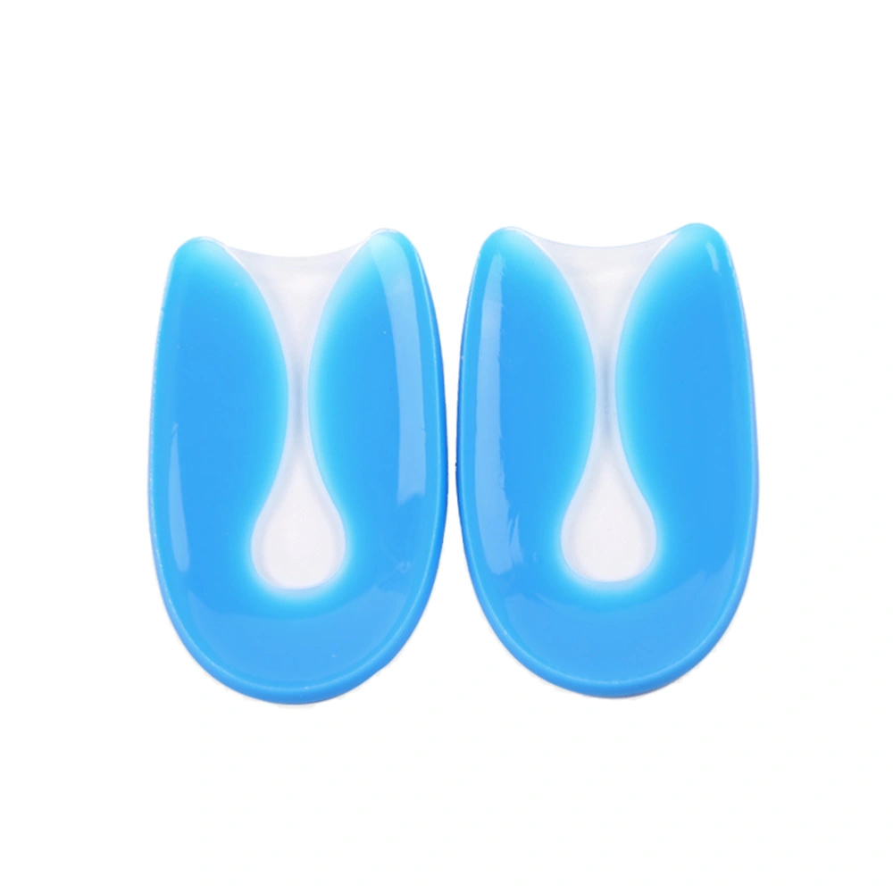 1 Pair of U-shaped Heel Pads Silicone Heel Cushions Half Insoles for Men Women Size M