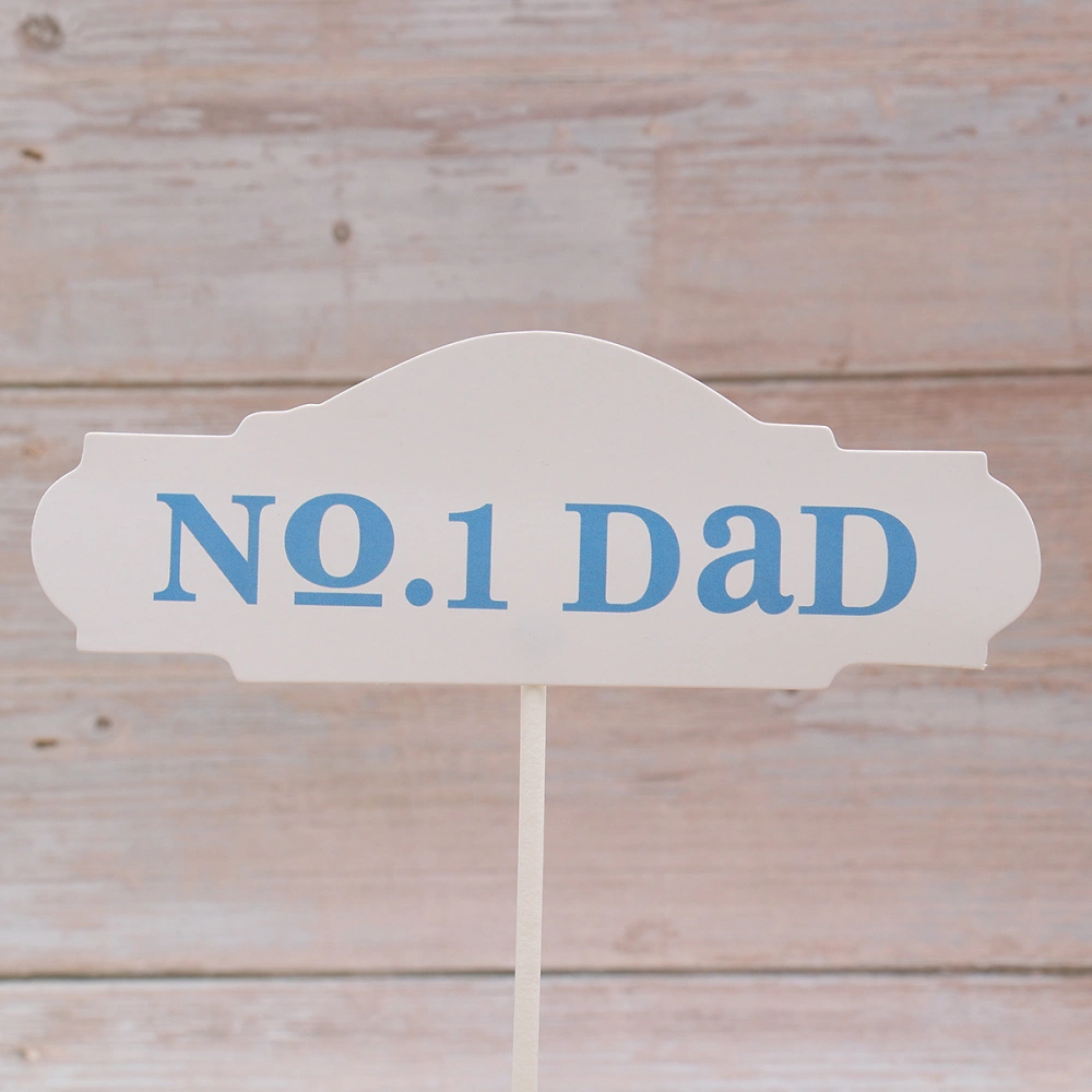 10pcs Father's Day Cupcake Topper NO.1 Dad Letter Cake Pick Fashion Cake Decoration