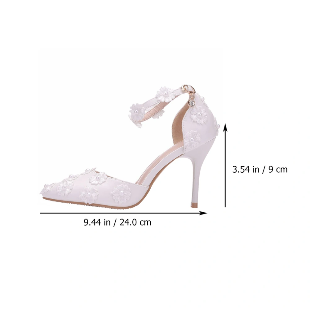 1 Pair of Fashion Women High Heels Pointed Toe Shoes Sexy Girl High-heel Sandals